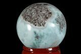 Polished Larimar Sphere - Dominican Republic #168143-1
